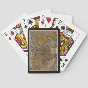 Klassieke 1531 Antiek Wereldkaart door Oronce Fine Speelkaarten
