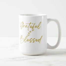 Klassieke 15 oz koffie-Mok met grateful & Blessed Koffiemok