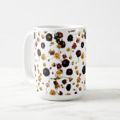 Klassieke 15 oz Mok met Floral Explosion Design (Voorkant links)