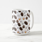 Klassieke 15 oz Mok | Pinecone Snowflake Lantern H (Voorkant rechts)