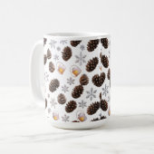 Klassieke 15 oz Mok | Pinecone Snowflake Lantern H (Voorkant links)