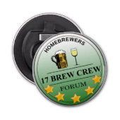 Klassieke 17 Brew Kloeiflesopener sleutelketen Button Flesopener (Voorkant)
