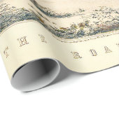 Klassieke 1853 slee-rit Currier Ives winterlandsch Cadeaupapier (Rol Hoek)