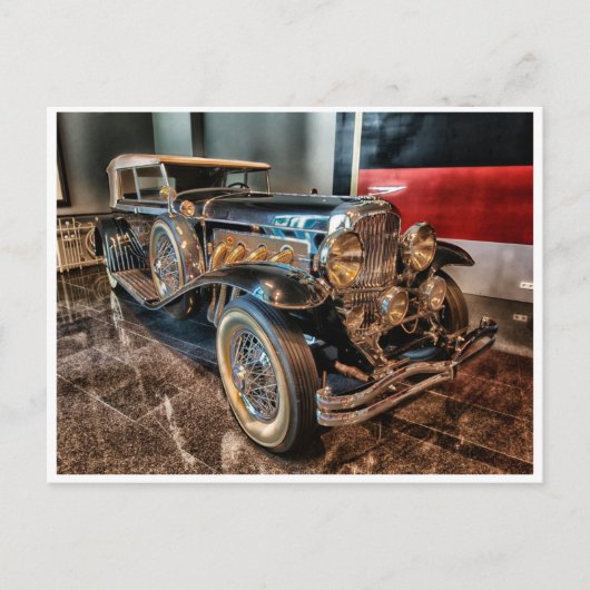 Klassieke 1929 vintage oldster antiek hdr auto briefkaart (Voorkant)