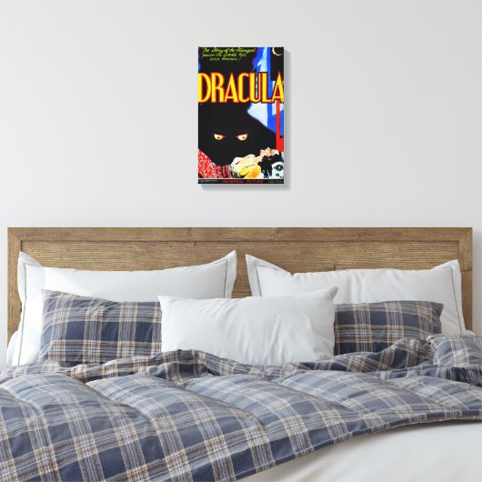 Klassieke '1931' DRACULA Canvas Print (Insitu (Slaapkamer))