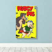 Klassieke 1940's Pudgy Pig Canvas Print (Insitu (Houten vloer))