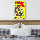 Klassieke 1940's Pudgy Pig Canvas Print (Insitu (Slaapkamer))