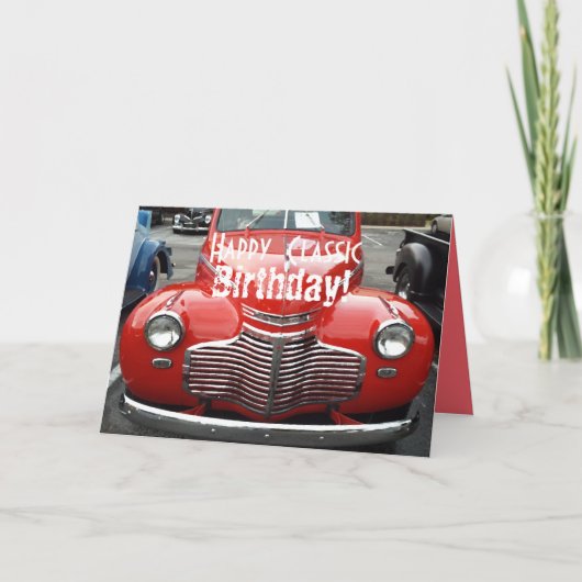 Klassieke 1941 Chevy Coupe Birthday Card Kaart (Voorkant)