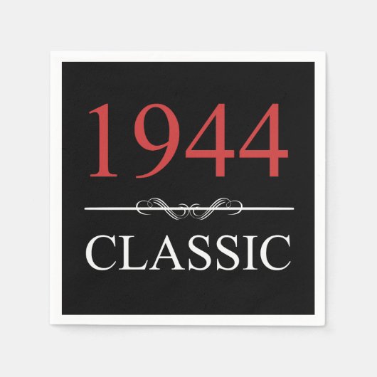 Klassieke 1944 80ste verjaardag servet (Voorkant)