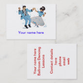 Klassieke 1950s 1960s rots- en rolkannen visitekaartje (Voorkant / Achterkant)