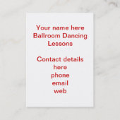 Klassieke 1950s 1960s rots- en rolkannen visitekaartje (Achterkant)