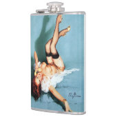 Klassieke  1950s die het meisje-op de P Heupfles (Links)