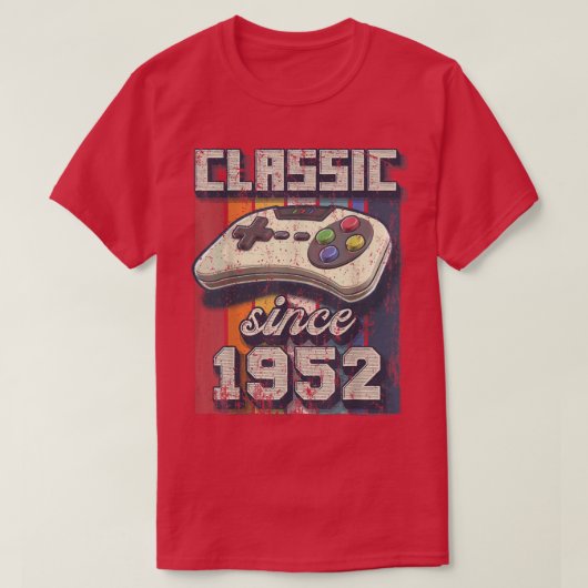 Klassieke 1952 70th Birthday Retro Video Game Cont T-shirt (Design voorkant)