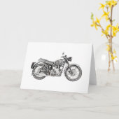 Klassieke 1952 Velocette Venom Motorfiets Tekening Kaart (Gele Bloem)