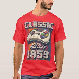 Klassieke 1959 63rd Birthday Retro Video Game Cont T-shirt