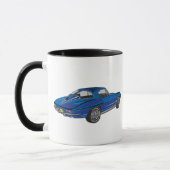 Klassieke 1963 Blue Corvette DAD Coffee Mok (Links)