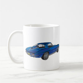 Klassieke 1963 Blue Corvette DAD Coffee Mok