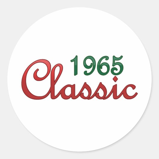 Klassieke 1965 ronde sticker (Voorkant)