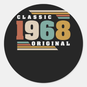 Klassieke 1968 Originele 54e verjaardag 54 jaar ou Ronde Sticker