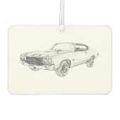 Klassieke 1970 Chevy Chevelle Bowtie Muscle Car Luchtverfrisser (Achterkant)