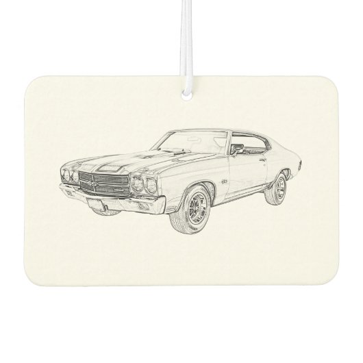 Klassieke 1970 Chevy Chevelle Bowtie Muscle Car Luchtverfrisser (Voorkant)