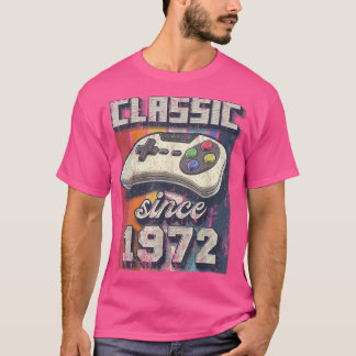 Klassieke 1972 50th Birthday Retro Video Game Cont T-shirt