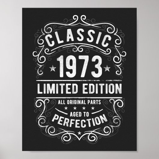 Klassieke 1973 | Limited Edition Birthday Gift Poster (Voorkant)