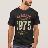 Klassieke 1975 - 48e  geboortedag, geboren in 1975 t-shirt (Voorkant)
