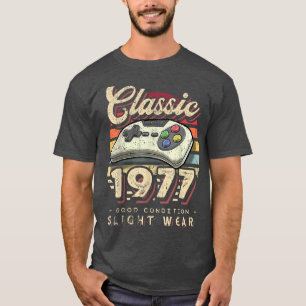 Klassieke 1977 45th Birthday Retro Video Game Cont T-shirt