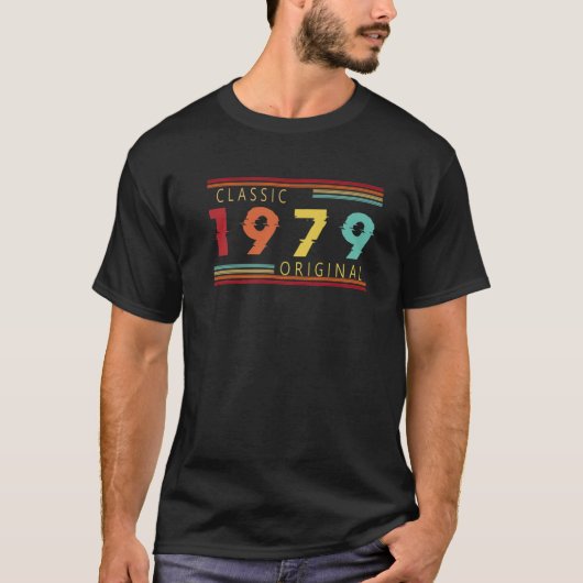 Klassieke 1979 Originele Birthday Geboren op 19 s T-shirt (Voorkant)