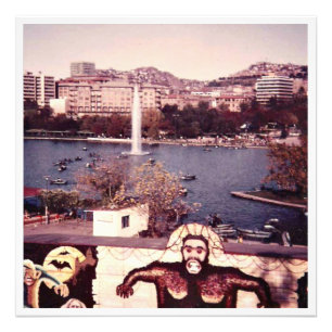 Klassieke 1979 uitzicht op Ankara Genclik Park Foto Afdruk