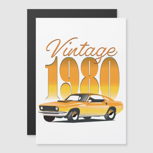 Klassieke 1980 Retro Auto (Voorkant / Achterkant)