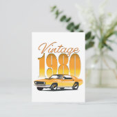 Klassieke 1980 Retro Auto Briefkaart (Staand voorkant)