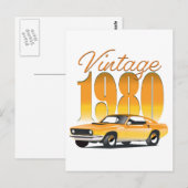 Klassieke 1980 Retro Auto Briefkaart (Voorkant / Achterkant)