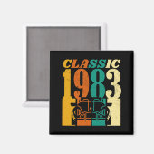Klassieke 1983 Vintage Auto 41e Verjaardag Magneet (Voorkant / Achterkant)