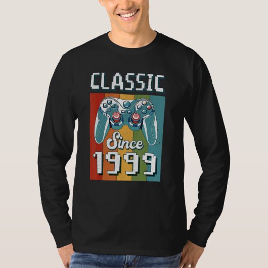 Klassieke 1999 23e verjaardag Video Game Controlle T-shirt (Voorkant)