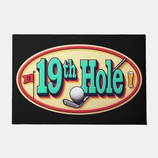 Klassieke 19e hole golf deurmat (Voorkant)