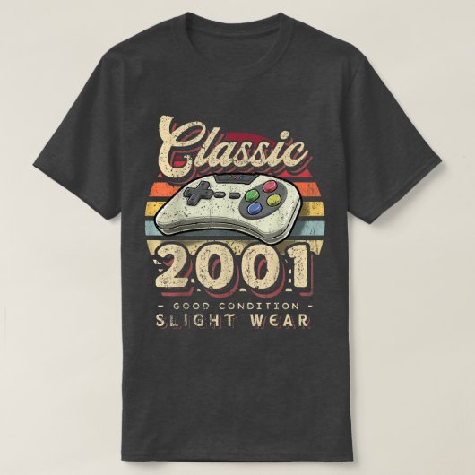 Klassieke 2001 21e Birthday Retro Video Game Contr T-shirt (Design voorkant)