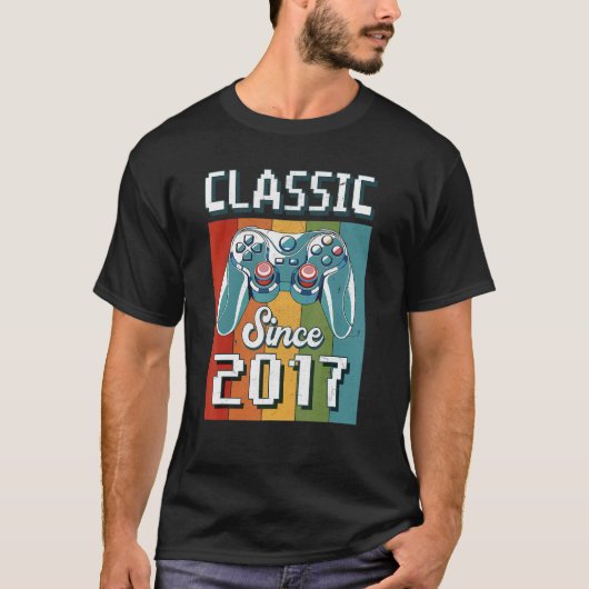 Klassieke 2017 5e verjaardagsvideospelcontroller G T-shirt (Voorkant)