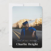 Klassieke 2023 Afstuderen eenvoudige foto Kaart (Voorkant)