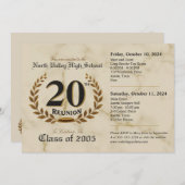 Klassieke 20e middelbare schoolreünie - tweedaags  kaart (Voorkant / Achterkant)