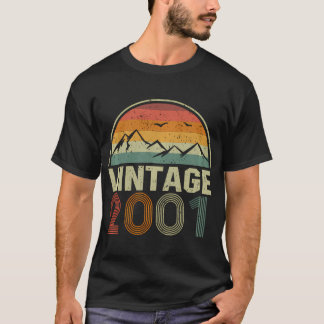 Klassieke 23e verjaardag cadeau idee Vintage 2001 T-shirt
