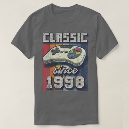 Klassieke 24e Birthday Retro Video Game Contro uit T-shirt (Design voorkant)