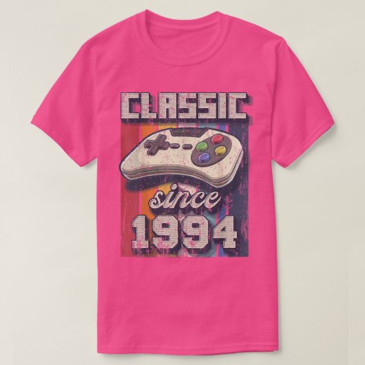 Klassieke 28e Birthday Retro Video Game Contro uit T-shirt (Design voorkant)