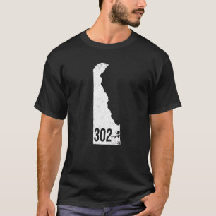 Klassieke 302 Delaware Pride Omtrek Staats Gebieds T-shirt