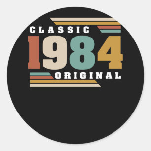 Klassieke 38e verjaardag 1984 38 jaar oud ronde sticker