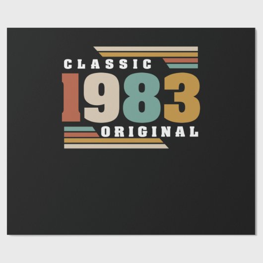 Klassieke 39e verjaardag 39 jaar oud 1983 cadeaupapier (Vlak)