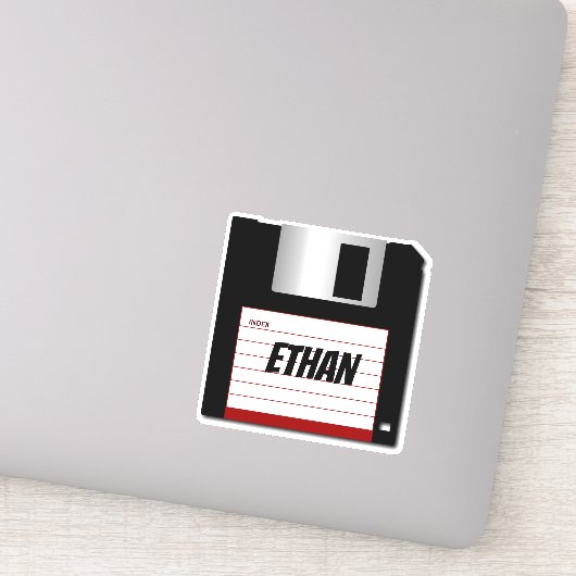 Klassieke 3,5-inch diskette laptop Sticker (Detail)