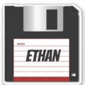 Klassieke 3,5-inch diskette laptop Sticker (Voorkant)