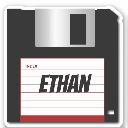 Klassieke 3,5-inch diskette laptop Sticker (Voorkant)